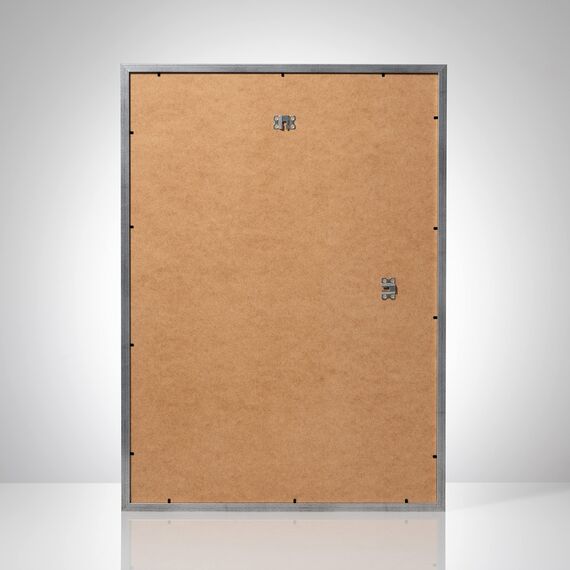 POSTER ART Bilderrahmen Set 2 Stück 50x70 cm Silber gealtert San Diego | Zum Aufhängen aus MDF und Acrylglas | Wand Bilderrahmen Moderner Fotorahmen | Posterrahmen 50x70 cm