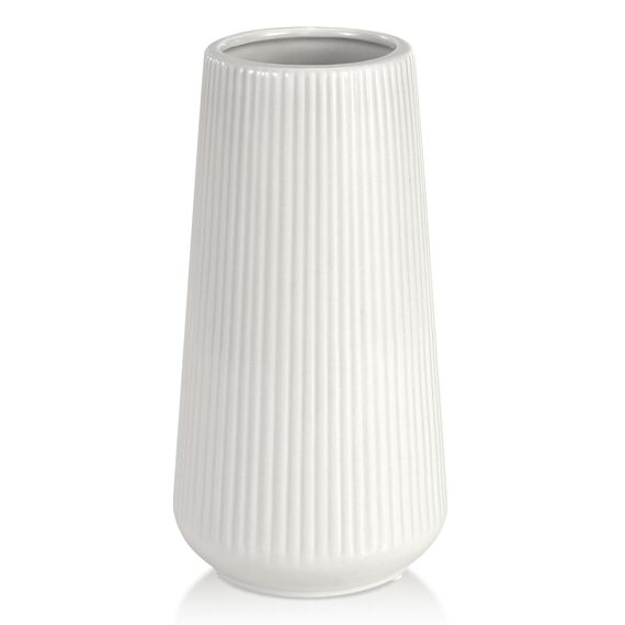 Keramik Vase, GUKJOB Blumenvase Keramik Vasen für Blumen, Dekorative Vasen für Pampasgras Deko, Modern Kleine Vase für Home Wohnzimmer Esstisch Bauernhaus Büro Dekor (Weiß)