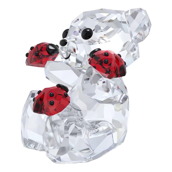 Swarovski Kris Bear Viel Glück Bär, Detailverliebter Bär aus Mehrfarbigem, Strahlendem Kristall
