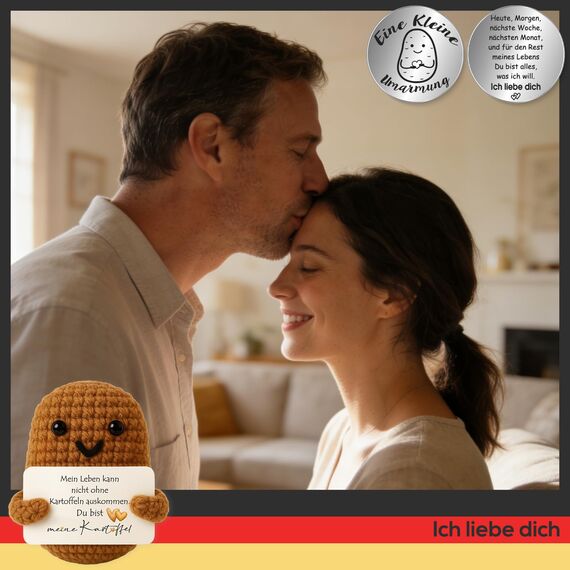 Tixlux Valentinstagsgeschenk, Pocket Hug Kreative Strickwolle Kartoffel und Kleine Umarmung Glücksbringer, Ich Liebe Dich Geschenk, Jahrestag Geschenk, Hochzeitstagsgeschenk, Geschenke zu Valentinstag