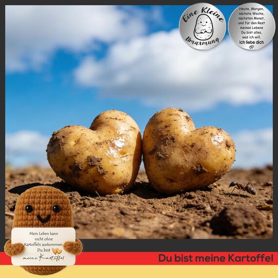 Tixlux Valentinstagsgeschenk, Pocket Hug Kreative Strickwolle Kartoffel und Kleine Umarmung Glücksbringer, Ich Liebe Dich Geschenk, Jahrestag Geschenk, Hochzeitstagsgeschenk, Geschenke zu Valentinstag