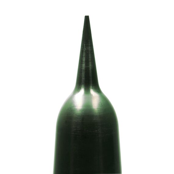 4 x Grabvase mit Erdspieß VonBueren | grün | ca. 30 x 12 cm | Friedhofsvase | Grabvasen Friedhof