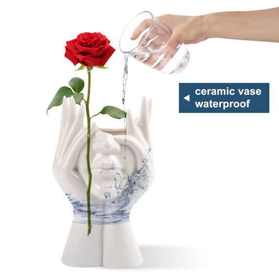 CEMABT Gesichtsvase, Blumenvase, Schreibtischdekoration, Keramik-Körpervase, weibliche Form, moderne Dekoration, kleine Vase, Bücherregal