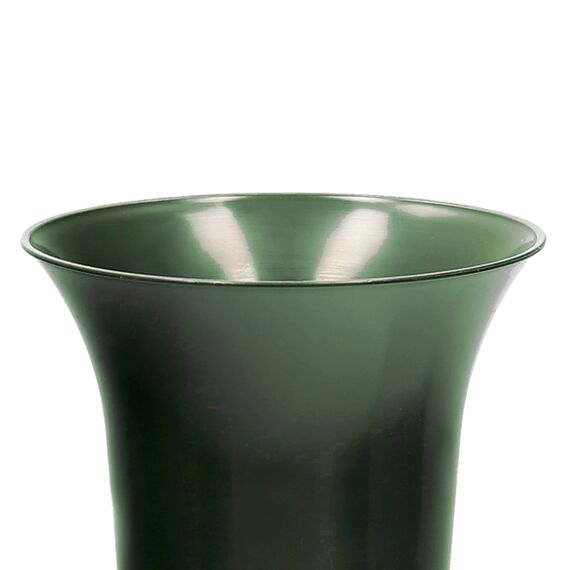 2 x Grabvase mit Erdspieß VonBueren | grün | ca. 30 x 12 cm | Friedhofsvase | Grabvasen Friedhof