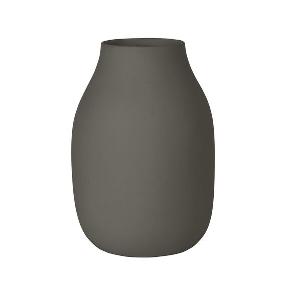 blomus Vase -COLORA- | Keramik | Steel Gray | Größe L | H 20 cm x B 14 cm x T 14 cm