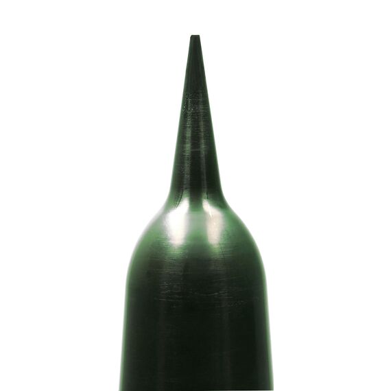 2 x Grabvase mit Erdspieß VonBueren | grün | ca. 30 x 12 cm | Friedhofsvase | Grabvasen Friedhof