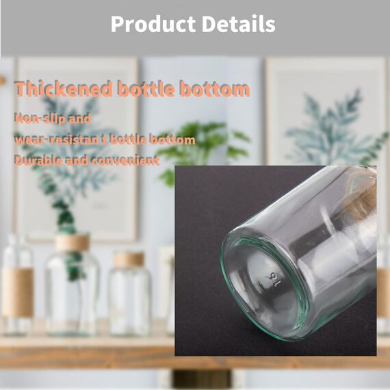 Kleine Vasen für Tischdeko, 6 Stück Mini Glasvasen, Vintage Vasen Set, ischvase Blumenväschen, Glasflaschen, Mini Dekoflaschen, Kleine Blumenvase für Hochzeit Tischdeko (Rund-A)