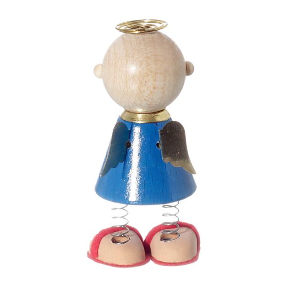 Charly 1 x Autofahrerschutzengel Spiralfederbeinen zum Aufstellen (blau)