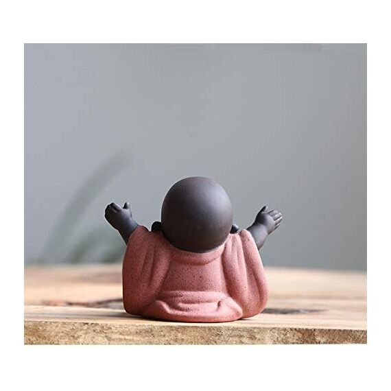 Keramik-Figur, Kleiner süßer Buddha, Mönch-Figur, kreatives Babypasteln, Ornamente Geschenk, chinesische zarte Keramik Kunst und Handwerk