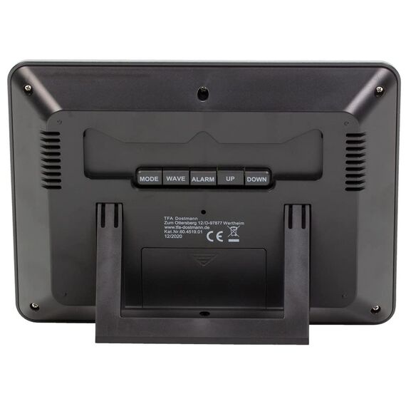 TFA Dostmann Wanduhr digital, 60.4519.01 (Schwarz mit Batterien)