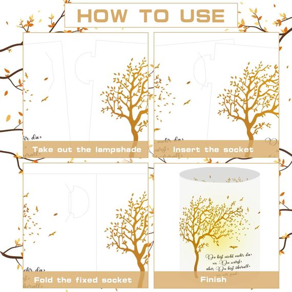 Trauerlicht 12 Stück, Trauerlicht mit Spruch Du bist Nicht mehr da, wo Du warst, Aber Du bist überall, Trauerkerze Personalisiert, Erinnerungslicht Grablicht Geschenk für Trauernde Teelichter Kerzen