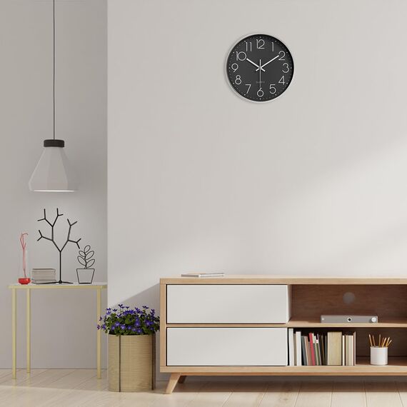 Diompirux 20cm Wanduhr Ohne TickgeräUsche Lautlos Analog Modern, Hohe Genauigkeit Wanduhr Einfach zu Lesen, Quartz Lautlos wanduhren, Rund DekorativeWanduhr, für Büro, Wohnzimmer, Küche, Schule…