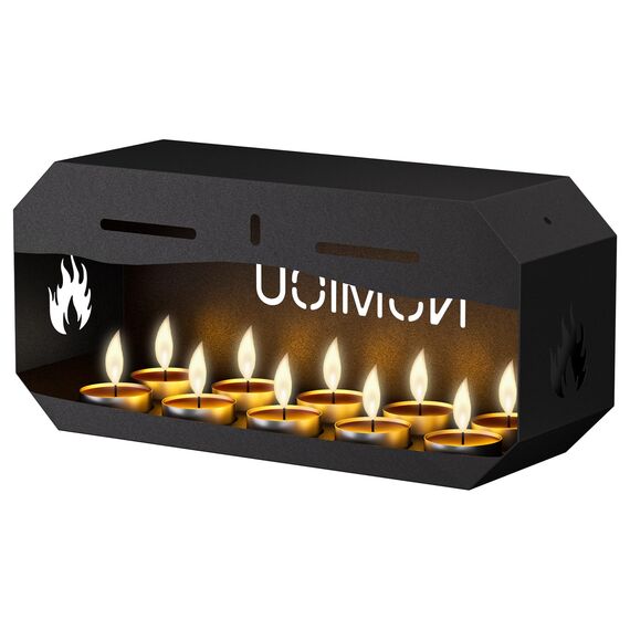 Teelichtofen für 10 Teelichthalter| Metall Hohe Sicherheit, einzigartiges Design & angenehme Wärme |Teelichtheizung | Tischofen | Kerzenofen | Teelichtkamin