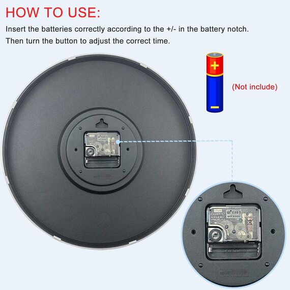 Diompirux 20cm Wanduhr Ohne TickgeräUsche Lautlos Analog Modern, Hohe Genauigkeit Wanduhr Einfach zu Lesen, Quartz Lautlos wanduhren, Rund DekorativeWanduhr, für Büro, Wohnzimmer, Küche, Schule…