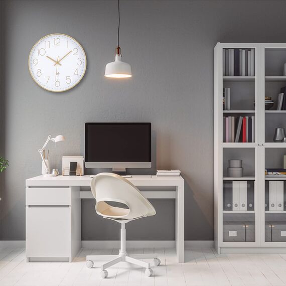 NESIFEE 30 cm, Moderne Funkuhr, Funkuhr, Wanduhr Funk geräuschlos Wanduhr Ohne Tickgeräusche, gut lesbar, batteriebetriebene wanduhr Funk für Wohnzimmer Schlafzimmer