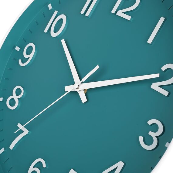 HZDHCLH 30cm Lautlos Wanduhr Schleichende Sekunde mit Arabisch Ziffer ohne Ticken für Dekoration Wohnzimmer, Küche, Büro, Schlafzimmer