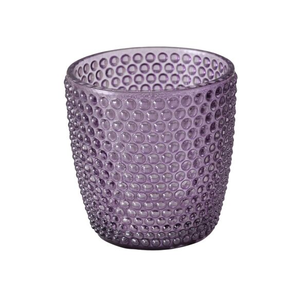 Boltze Windlicht Set Marilu 4-teilig (Lila, Deko-Gläser für Kerzen/Teelichter, Kerzenständer ø 8 cm, Verschiedene Muster, Form rund, Teelichthalter) 1014419, Normal