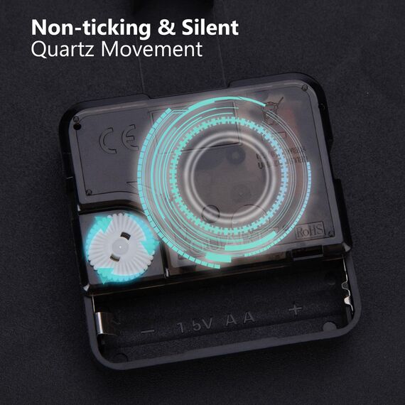 ACCSHINE Wanduhr Ohne TickgeräUsche Lautlos Modern 20cm Quarz Groß Batterie Betriebene Wanduhr Einfach zu Lesen für Zimmer Zuhause KüChe Schlafzimmer Büro Schule