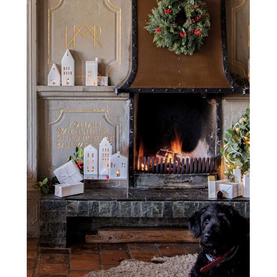 Räder Lichthaus - runde Tür 15 cm, Porzellan, Weiß