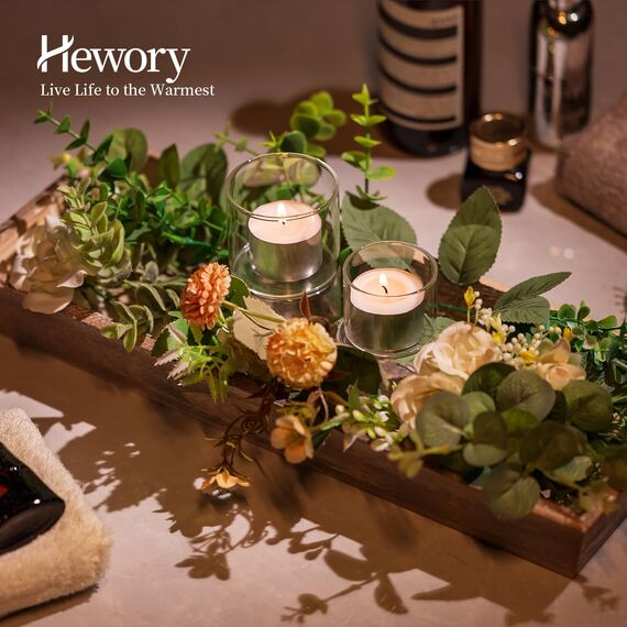 Hewory Teelichthalter Glas Klein Teelichtgläser: 24er Kerzengläser Teelichtglas Teelichter Glas Votivkerzenhalter, Klar Teelicht Gläser für Hochzeit Deko Wohnzimmer Tischdeko