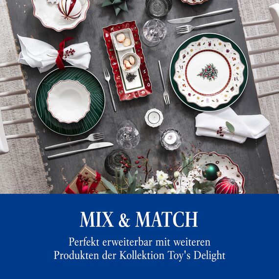 Villeroy & Boch - Toy's Delight Teelichthalter rot, Kerzenhalter Weihnachten, Weihnachtsteelichthalter, Weihnachtsdeko Toys, Wichtelgeschenk Weihnachtlich, Premium Porzellan