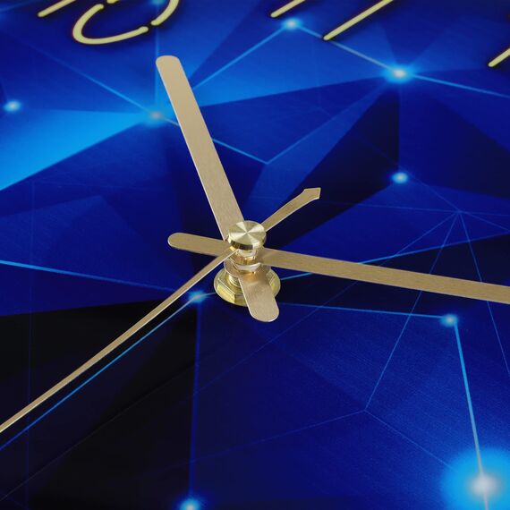 Lafocuse Lautlos Wanduhr Glas, Kreativ Sternenhimmel Stylisch Modern, Qualität Quarzuhr Ohne Ticken Deko für Wohnzimmer Schlafzimmer Küche 30cm