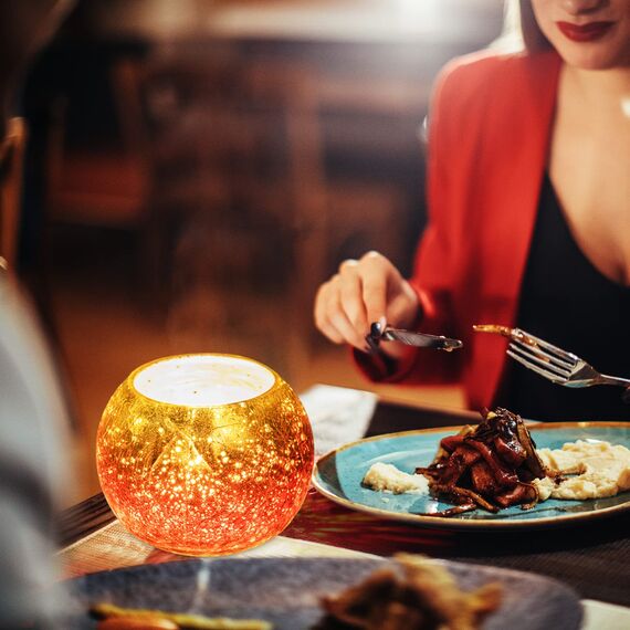 Larcenciel Teelichthalter, Gold Glas Kerzenhalter Romantischer Kerzenständer, Teelichtgläser mit Farbverlauf, Kerzenleuchter Teelichter Dekoration für Zuhause, Tischdekoration, Hochzeit, Party