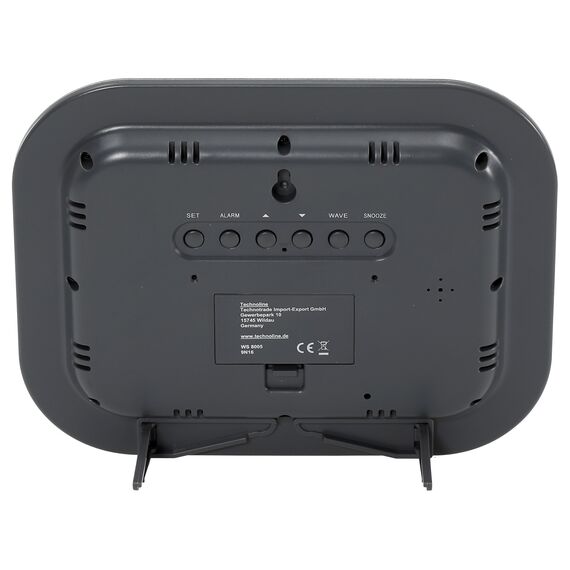 Technoline WS 8005 Funk-Wanduhr (schwarz Silber mit Batterien)