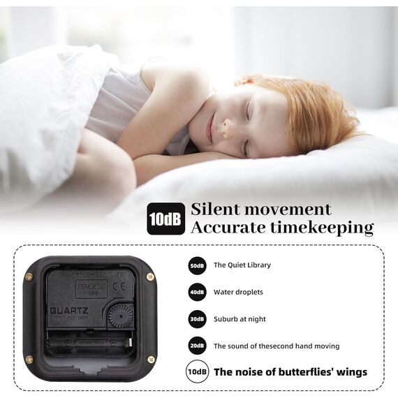 VIVILINEN Große Wanduhr Ohne Tickgeräusche 60cm Wanduhr aus Metall im Vintage-Stil Quarzuhr Batteriebetriebene Uhr Lautlos für Wohnzimmer Schlafzimmer Küche Dekoration 58x58cm