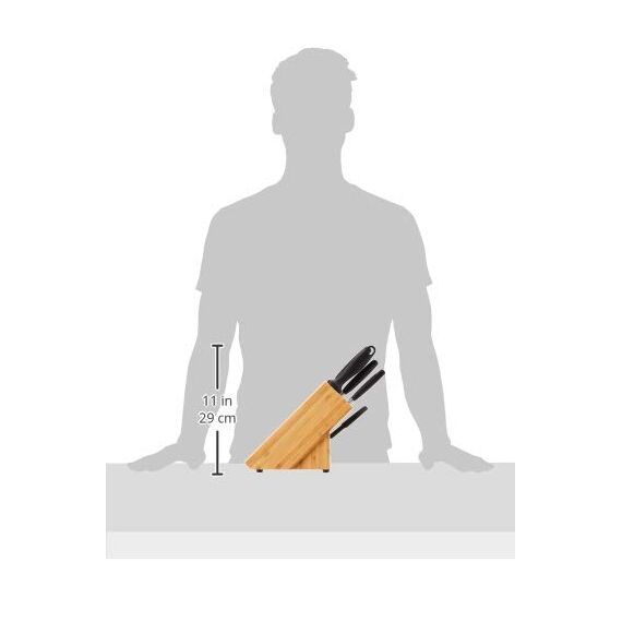 Zwilling, 35068-002-0 Vier Sterne Messerblock, FRIODUR eisgehärtet, mit Wetztahl und Scheere, 7-teilig, hellbraun