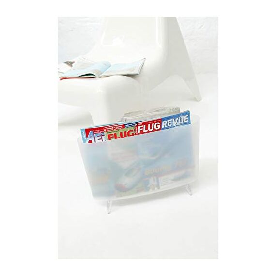 Koziol Zeitungsständer Milano, Kunststoff, transparent klar, 12 x 45,7 x 31,5 cm