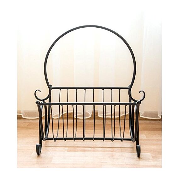 DanDiBo Zeitungskorb Zeitungsständer aus Metall H-52 cm Zeitungshalter Beistelltisch