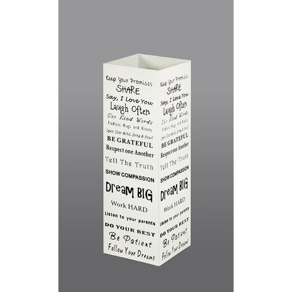 HAKU Möbel Schirmständer weiß, Metall - Maße: B 16 x H 48 x T 16 cm, Style: Modern