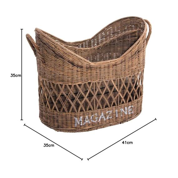 Zeitschriftenhalter Magazine Rattan Zeitung Zeitungskorb (Magazine)