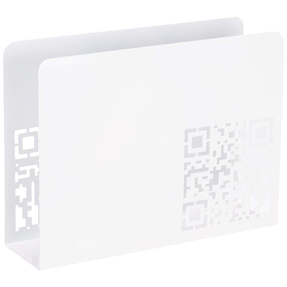 HAKU Möbel Zeitungsständer weiß, Metall - Maße: B 35 x H 26 x T 10 cm, Style: Modern