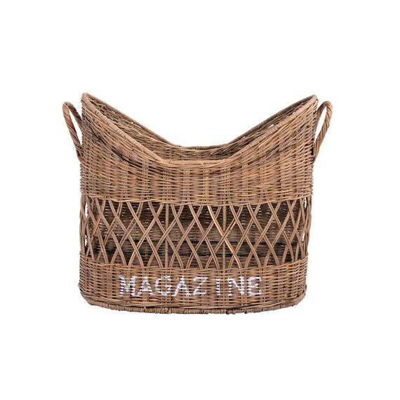 Zeitschriftenhalter Magazine Rattan Zeitung Zeitungskorb (Magazine)