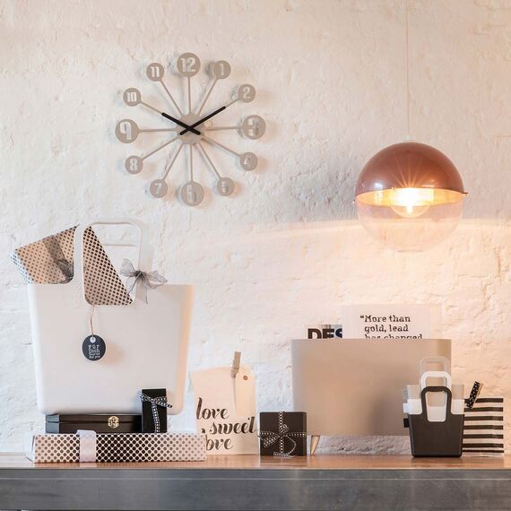 Koziol Zeitungsständer Milano, Kunststoff, solid cool Grey, 12 x 45,7 x 31,5 cm