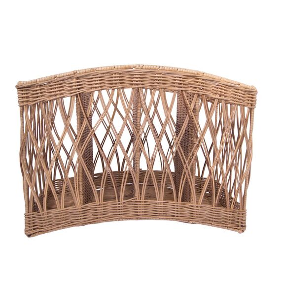 Vintage-Line Zeitschriftenhalter Magazine Rattan Zeitung Zeitungskorb (Brücke)