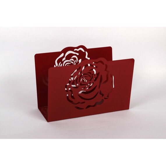 Zeitungsständer Rose, HxBxT: 23x32x12cm, rot/Made in Germany, Marke: Szagato (Zeitungshalter, Zeitschriftenständer)