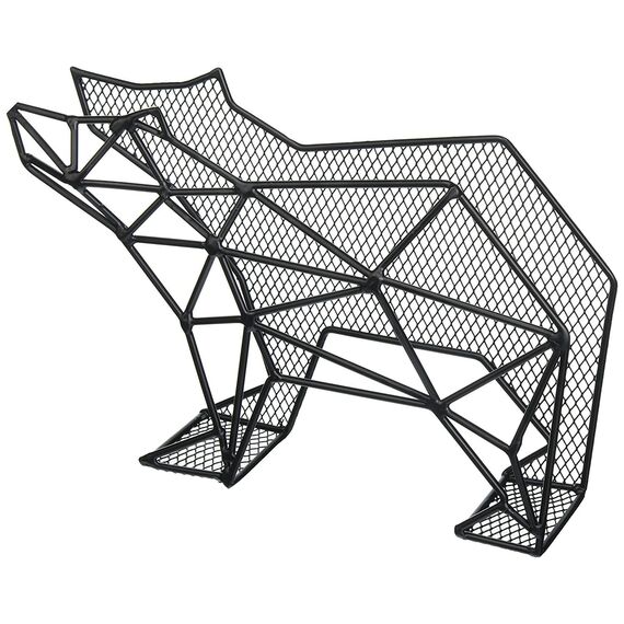 Kikkerland KKHH23 Dokumentenhalter zum Aufhängen an der Wand oder zum Aufstellen, Bär-Form