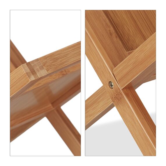 Relaxdays 2 x Zeitungsständer Bambus, Ablage, Sammler, Tragegriffe, handlich, platzsparend, stehend, DIN A4, DIN A5, Natur