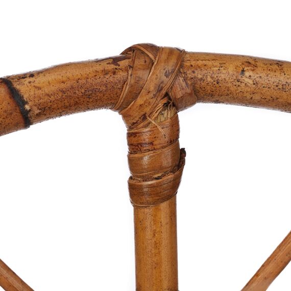 Relaxdays Zeitungsständer Rattan, runde Zeitungsablage, Zeitschriftenhalter, HxBxT: 47 x 43,5 x 20,5 cm, Holz, Natur