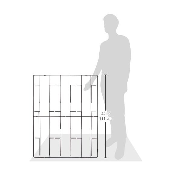 PUHLMANN Capventure - Prospektehalter, Magazine-Wandhalter, mit 9 Fächer, aus Stahl