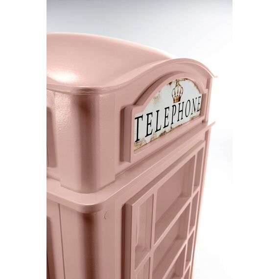 PLASTIKO | Ein Kabinett | Schrank | Dekorative Vitrine in Form Einer englischen Telefonzelle | Ursprüngliches Formular | Für Kinder | Zum Unternehmen | 4 Einlegeböden | Funktional | Solide | Rose