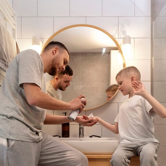 BEAUTYPEAK Kreis Spiegel Gold 91,4 cm Wandmontage Runder Spiegel mit gebürstetem Metallrahmen für Badezimmer, Waschtisch, Wohnzimmer, Schlafzimmer, Eingangswanddekoration (Gold, 91,4 cm)