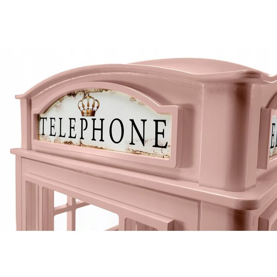 PLASTIKO | Ein Kabinett | Schrank | Dekorative Vitrine in Form Einer englischen Telefonzelle | Ursprüngliches Formular | Für Kinder | Zum Unternehmen | 4 Einlegeböden | Funktional | Solide | Rose