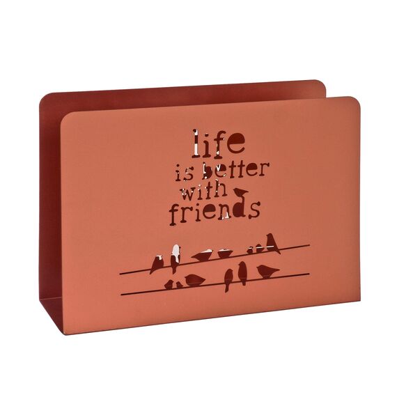 HAKU Möbel Zeitungsständer, 10 x 35 x H: 26 cm, kupferfarben