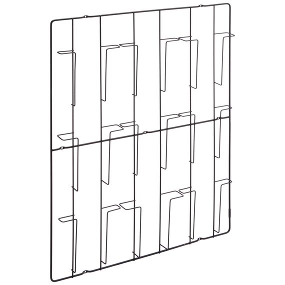 PUHLMANN Capventure - Prospektehalter, Magazine-Wandhalter, mit 9 Fächer, aus Stahl