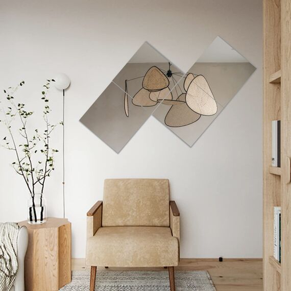 Muzilife Glas spiegelfliesen selbstklebend, 6 Stücke 26x26cm DIY Wandspiegel mit 24 Klebe zum Aufkleben, HD Spiegel Set in Küche, Wohn- und Badezimmer