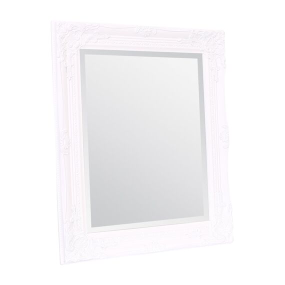 Select Mirrors Rhone Wandspiegel Wandspiegel Vintage Barock Antik 50 x 60 cm (Weiß Matt)